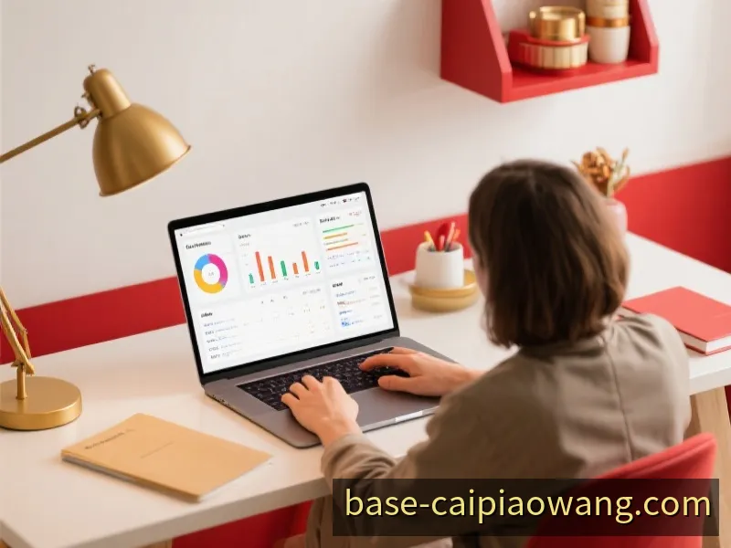 用户在电脑上核对开奖信息的示意场景
